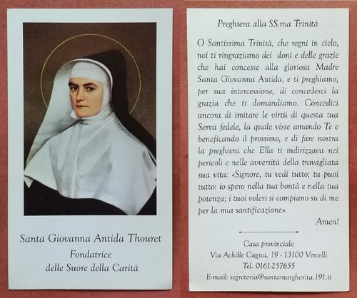 Santino holy card santa - santino, card: