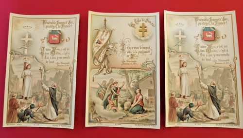 Lotto tre santini francesi
